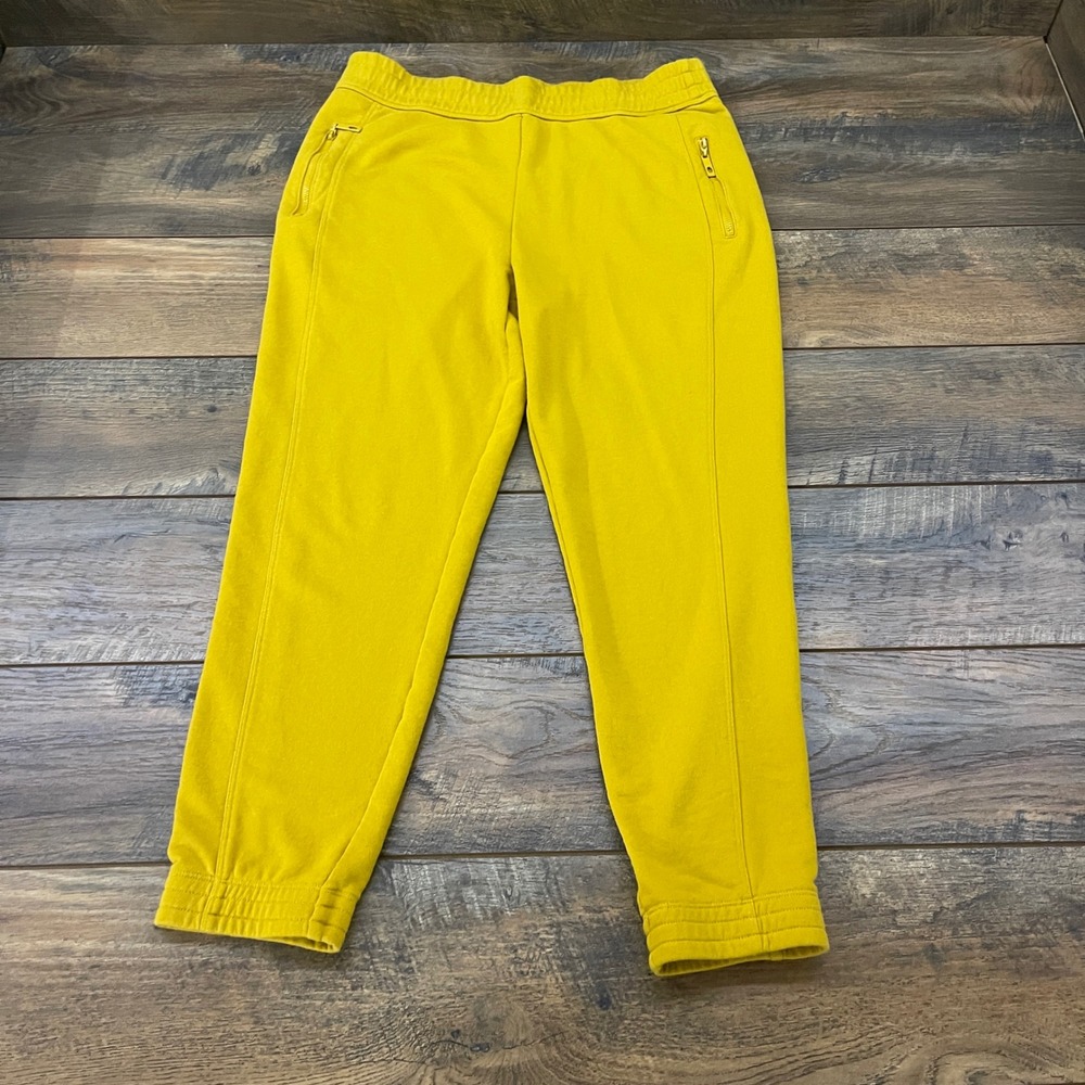 Fabletics Mustard Yellow French Terry Zipper Pocket Joggers XL Activewear Sporty